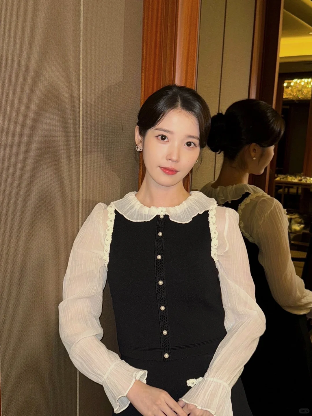 IU官推更新，水灵灵的丽儿