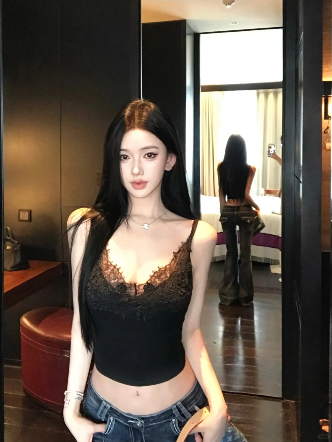 感受下低腰裤的魅力！