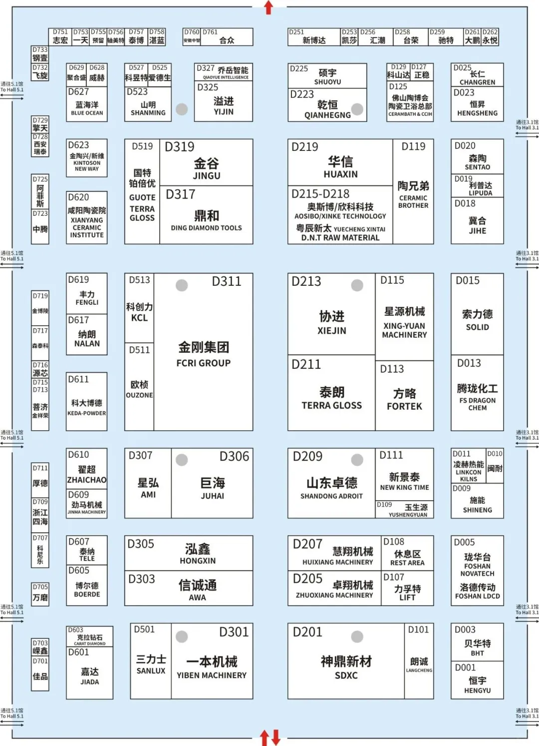 近800家展商！陶瓷工业展最新展位图来了