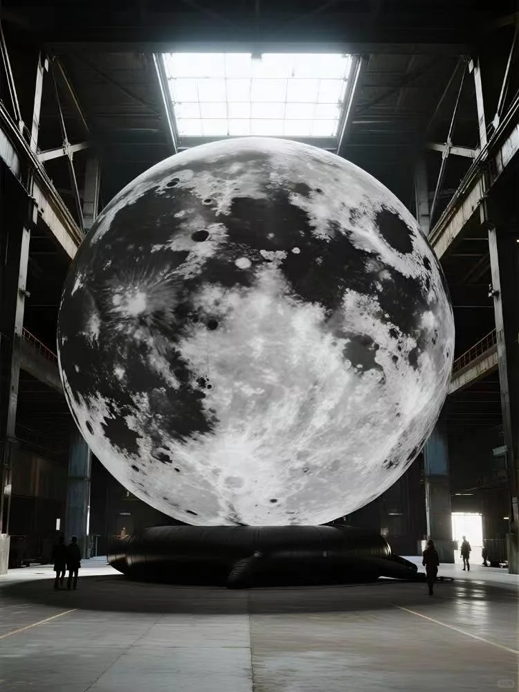 巨型月球气模！工业风艺术展美陈氛围感拉满