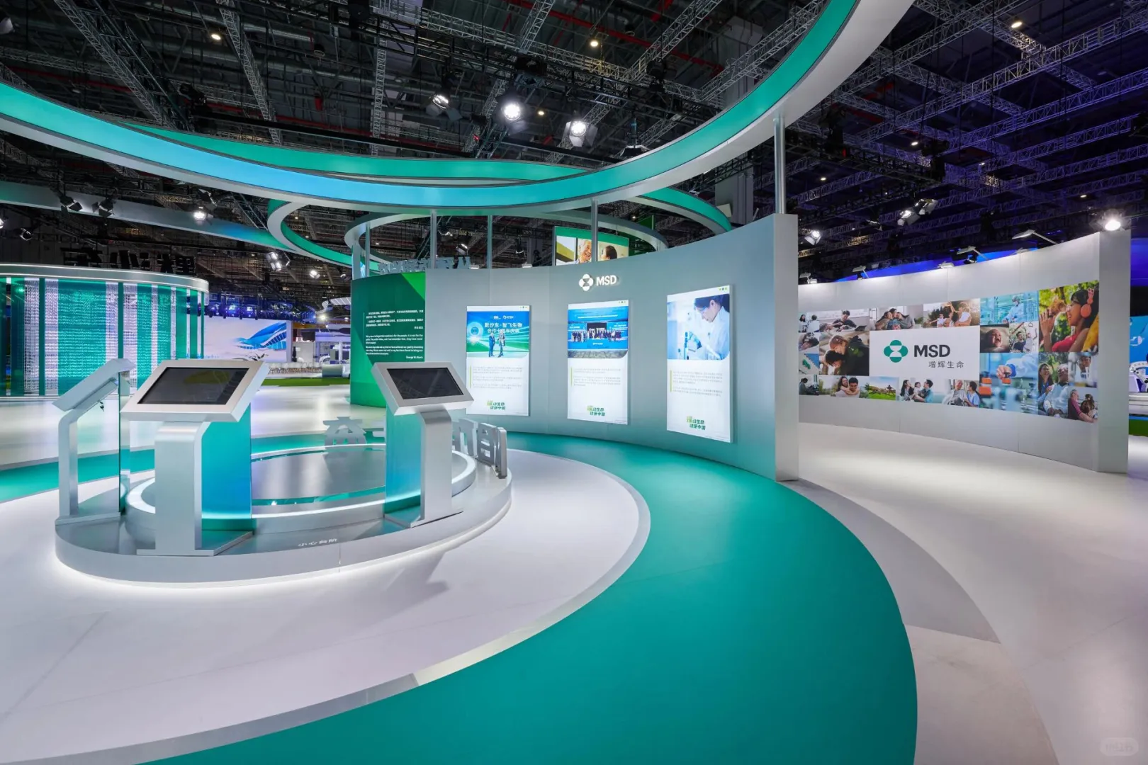 上海进博会默沙东展台，设计门道速get✨