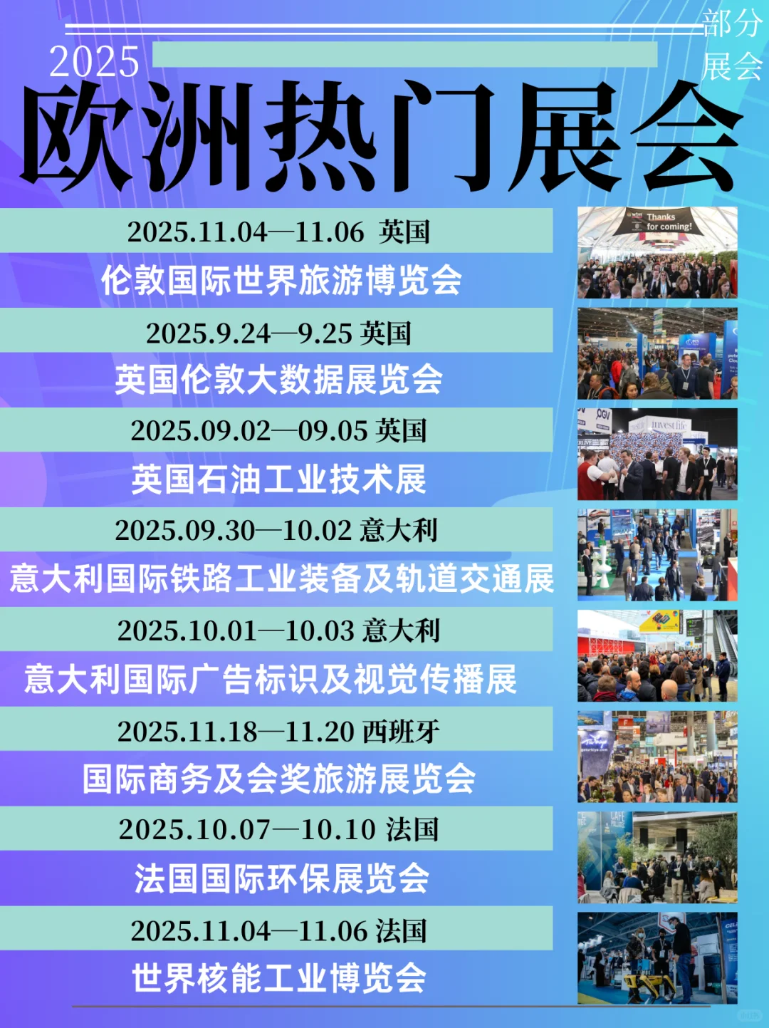 ? 2025年欧洲热门展会分享