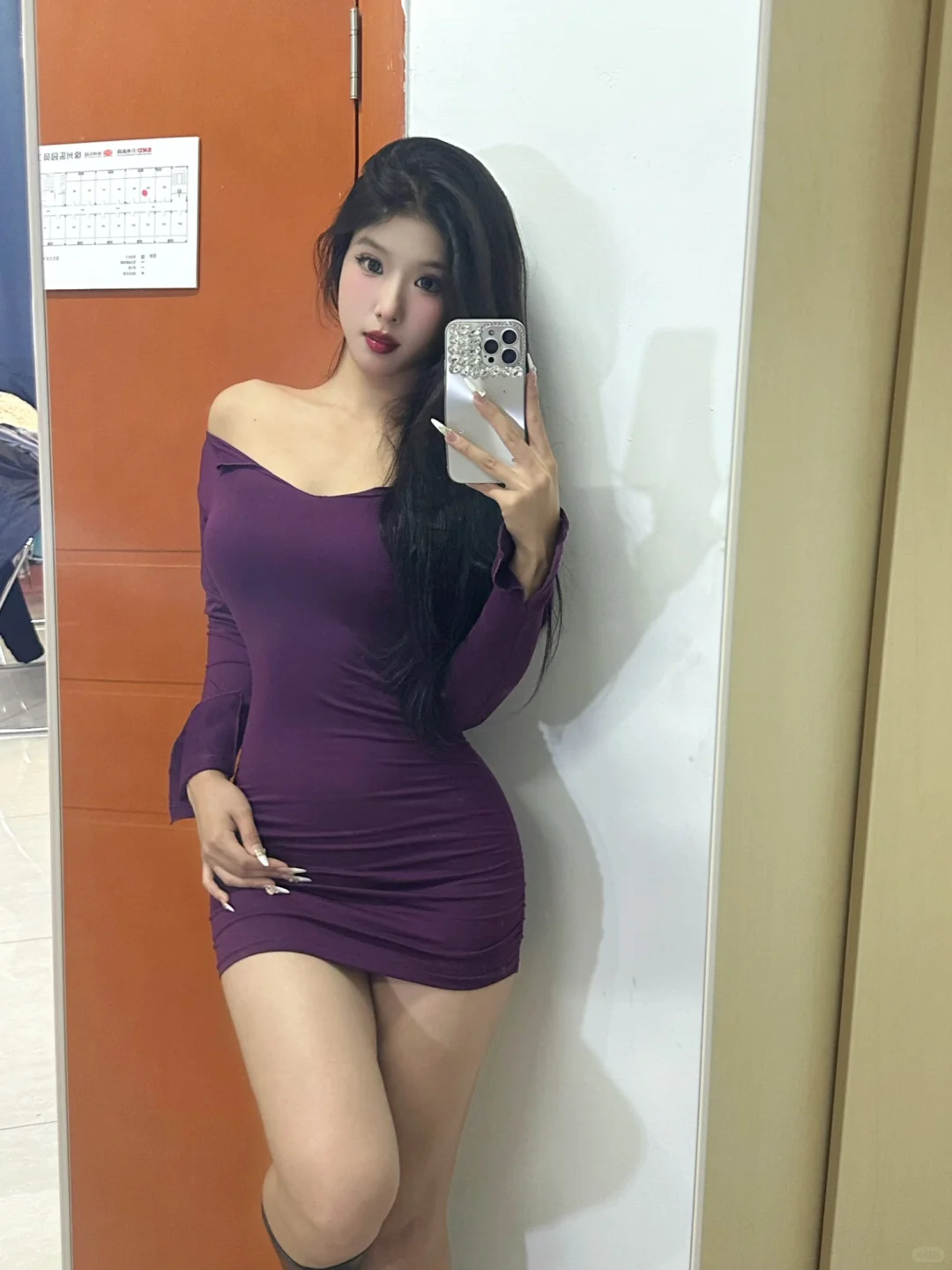 170/118 超辣大衣内搭裙‼️果然紫色最有韵味