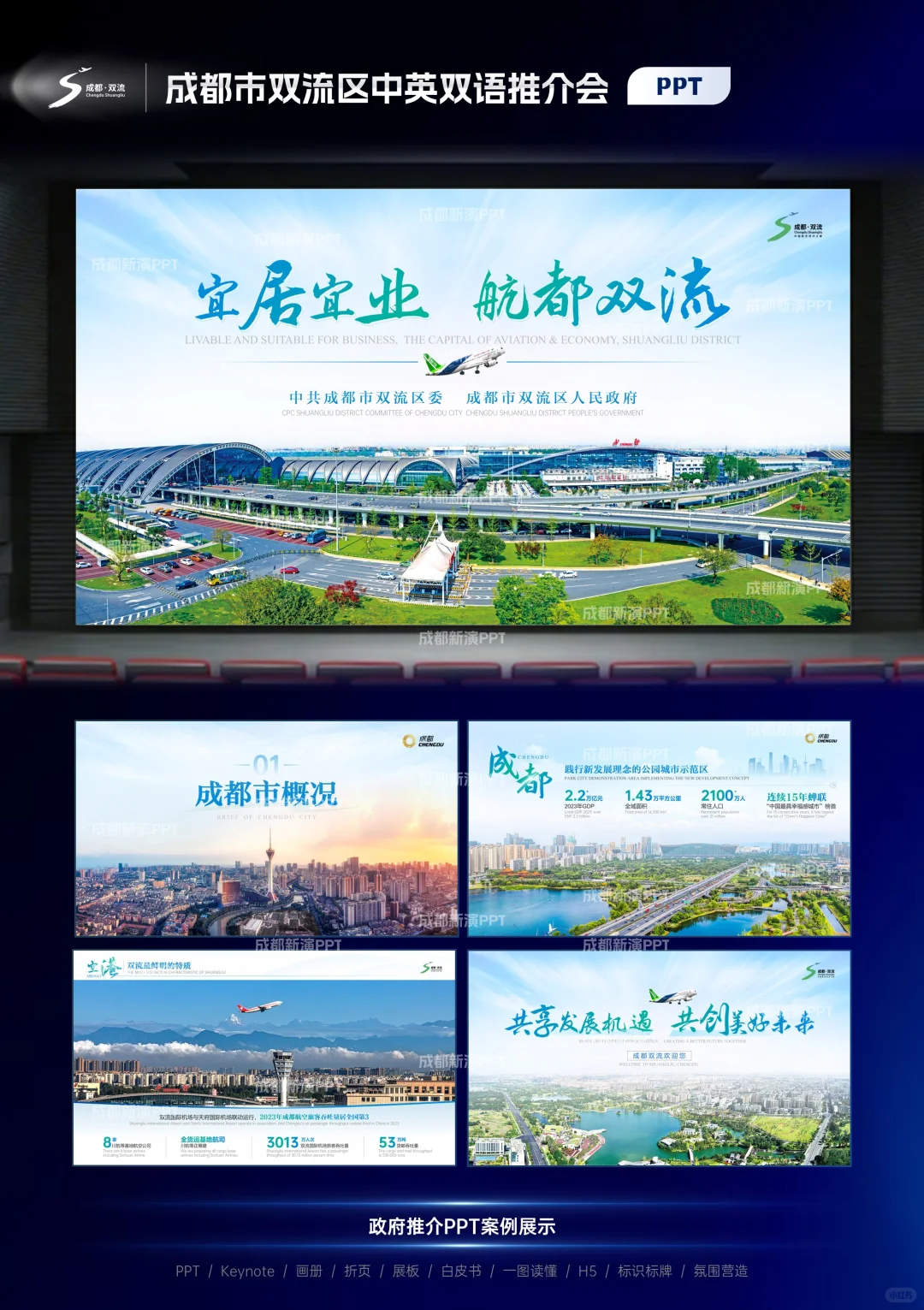 成都双流区中英双语推介会PPT