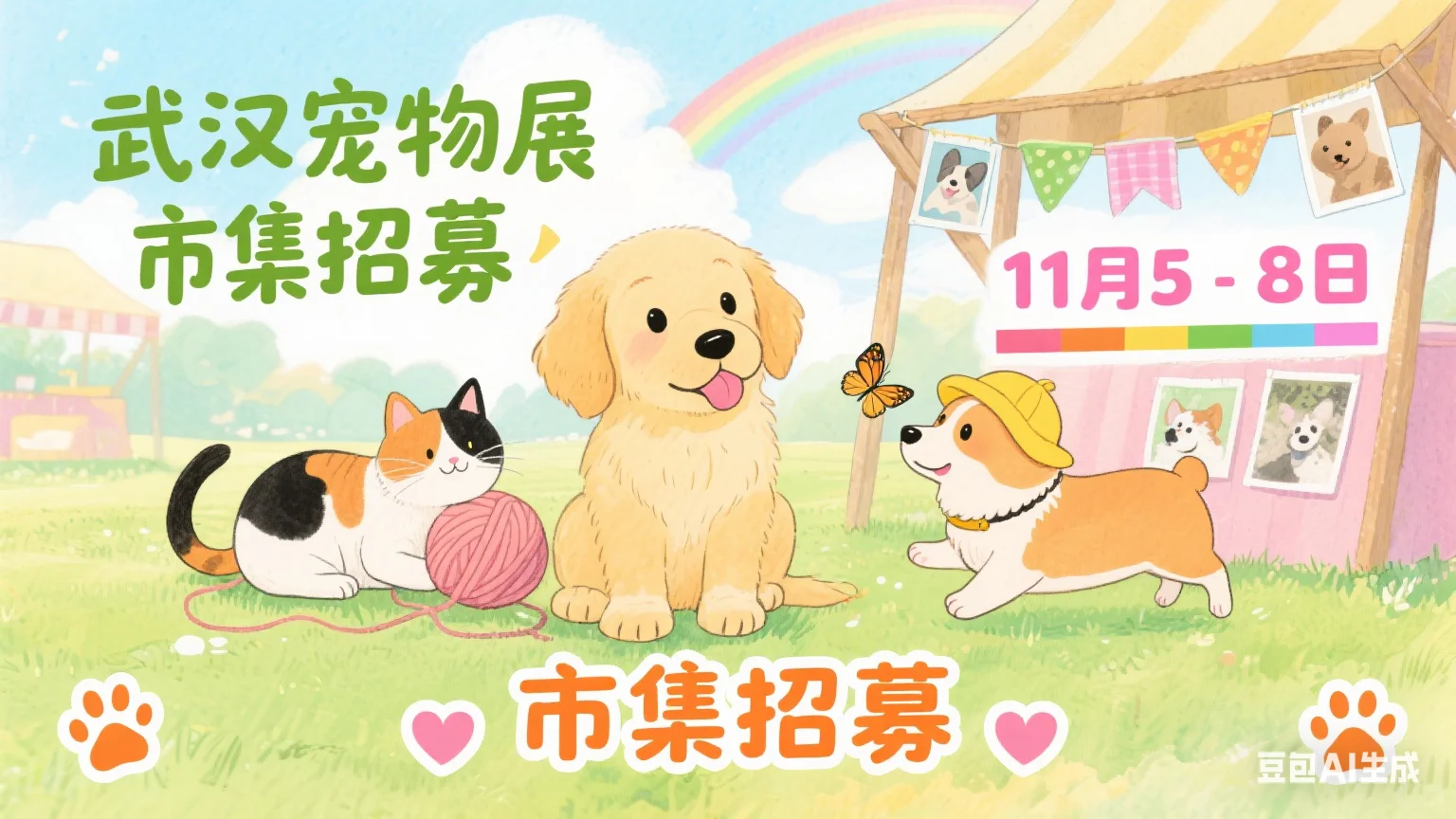 武汉宠物展市集招募开启！11月5 - 8日，等你