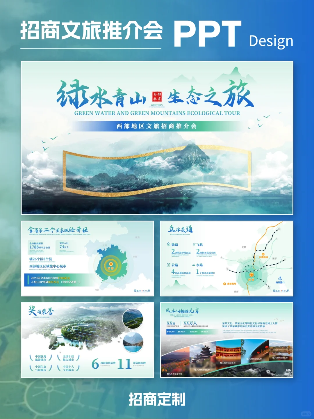 城市文旅招商推介会PPT设计制作美化