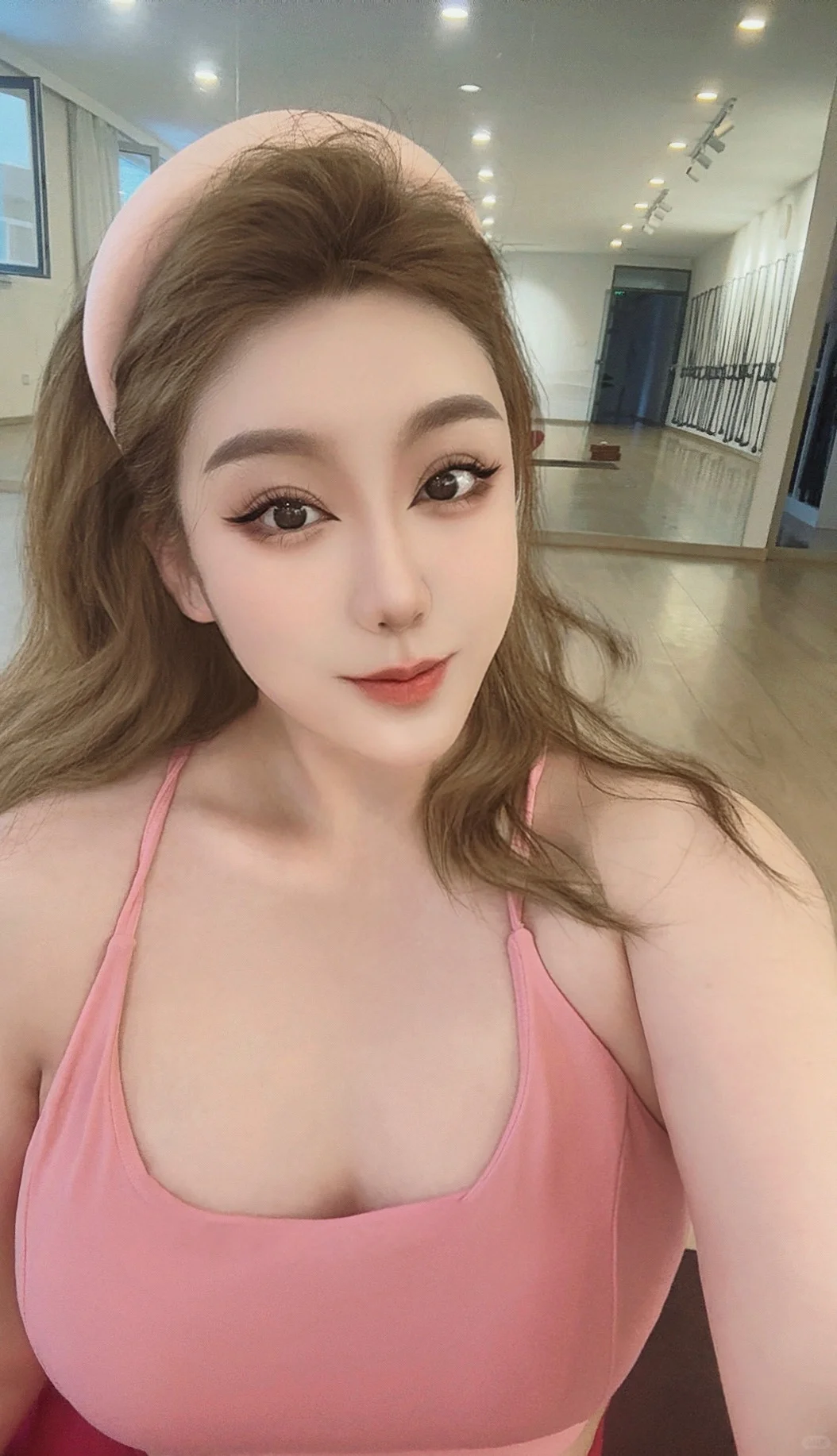 超爱的粉色瑜伽服?