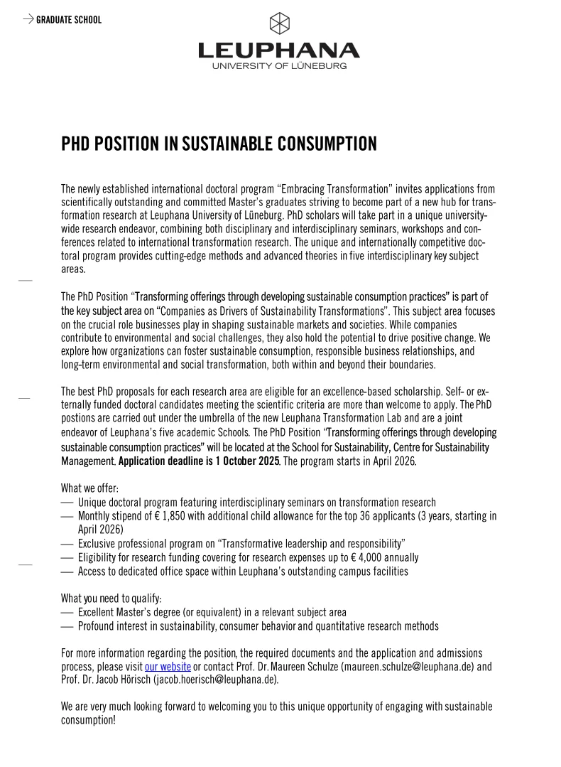 ??可持续发展 - 展会・职位・读博机会