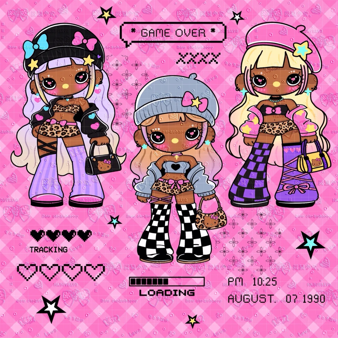 黑皮辣妹hello kitty女孩换装合集?