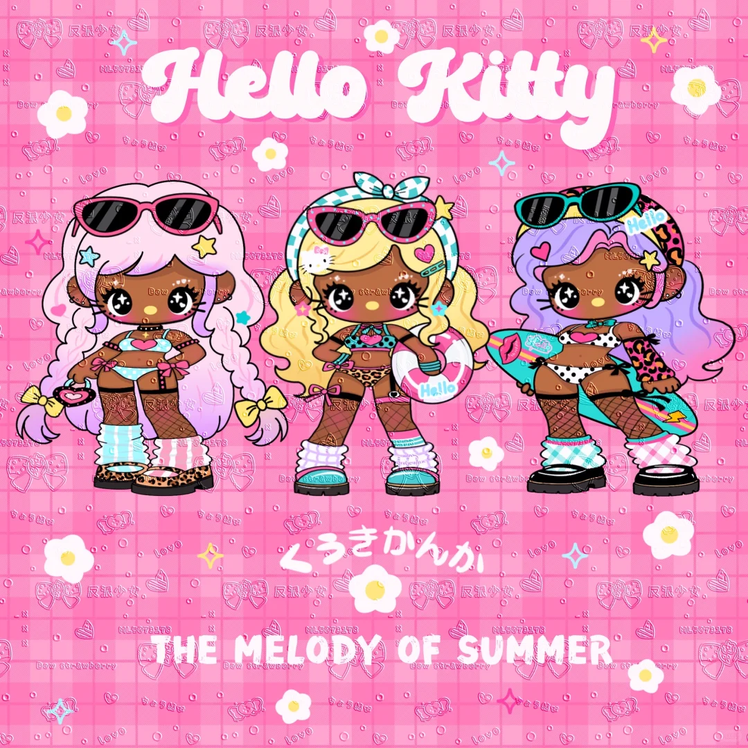 黑皮辣妹hello kitty女孩换装合集?