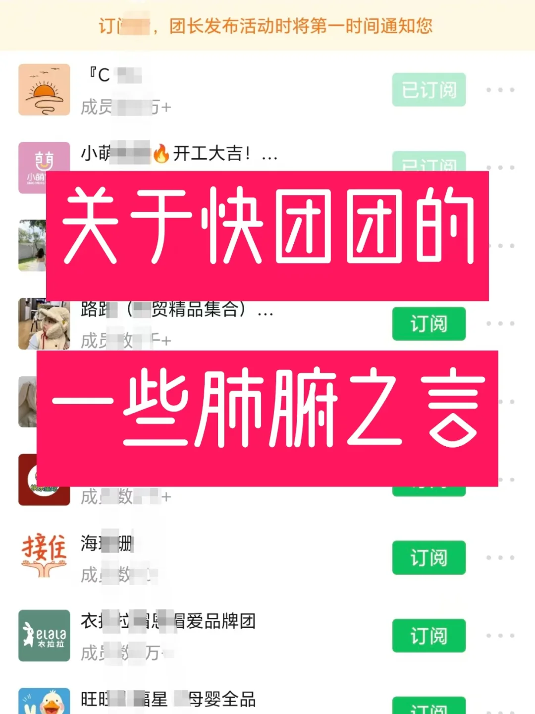 关于快团团的一些肺腑之言