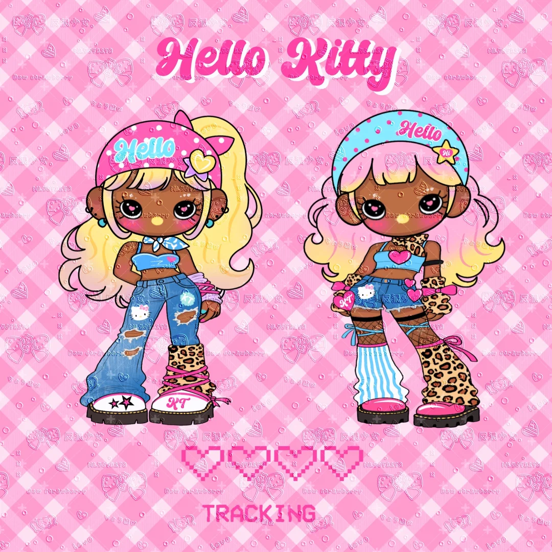 黑皮辣妹hello kitty女孩换装合集?