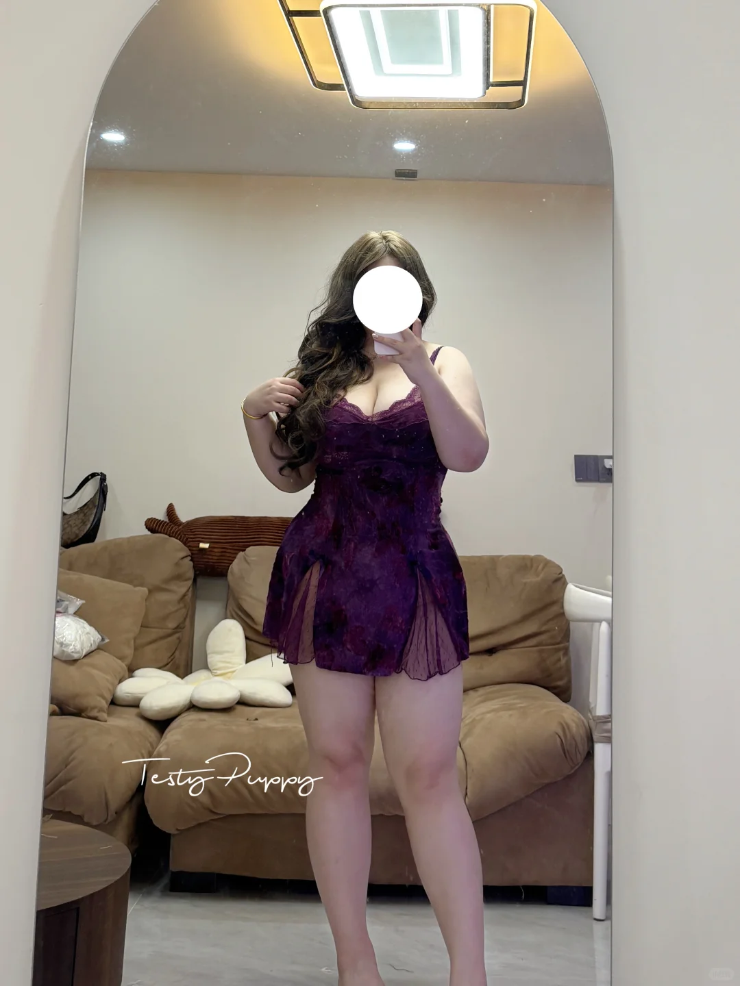 紫色大码睡裙谁能不爱