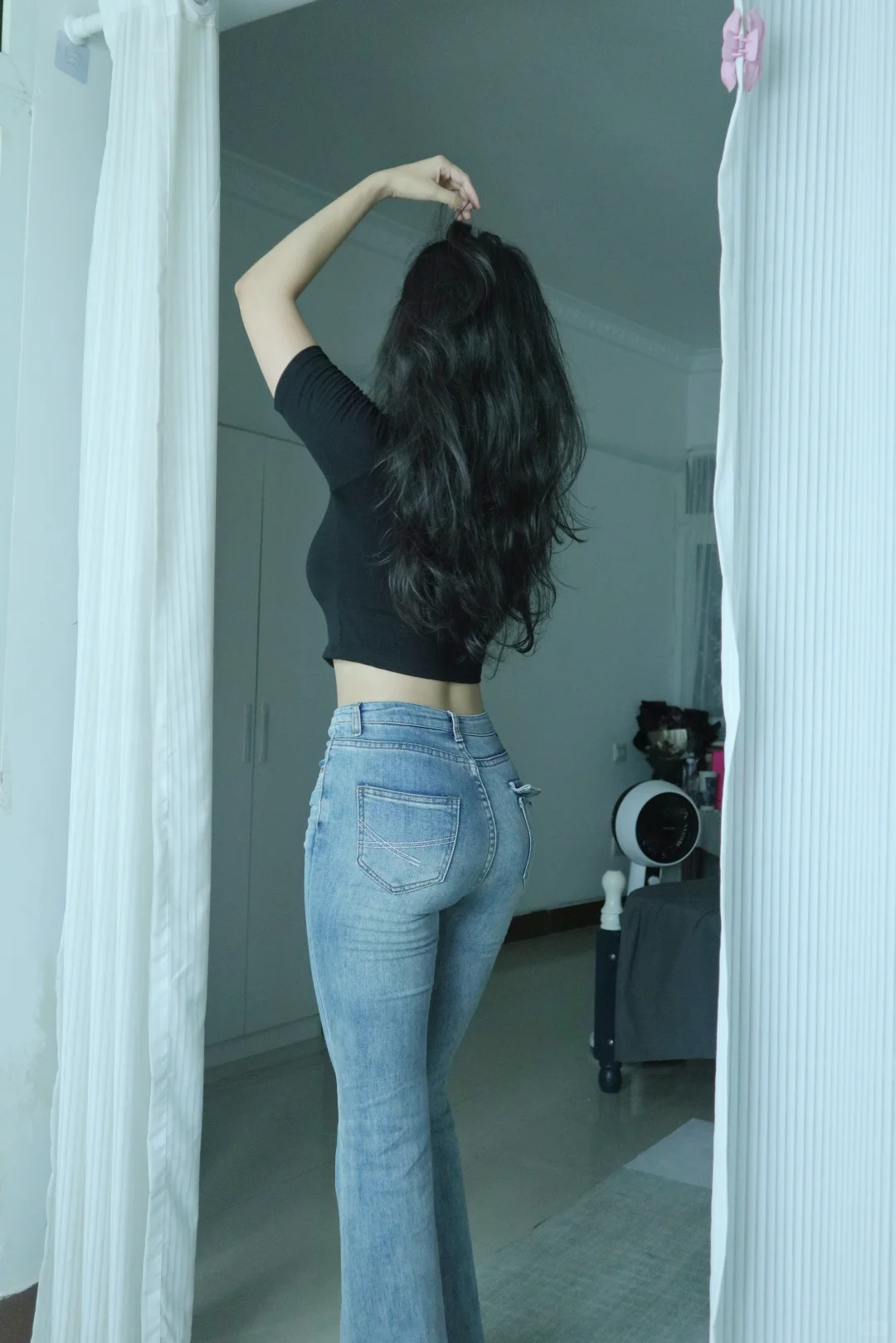 再胖一斤都穿不下这牛仔裤