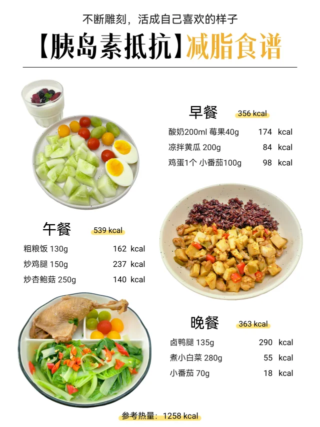 胰岛素抵抗已减45斤食谱分享❗️我逆转啦✅