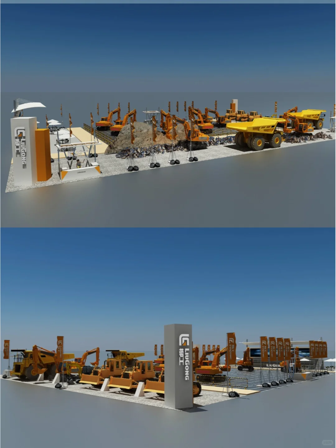 ?柳工展台：工程机械的力量美学