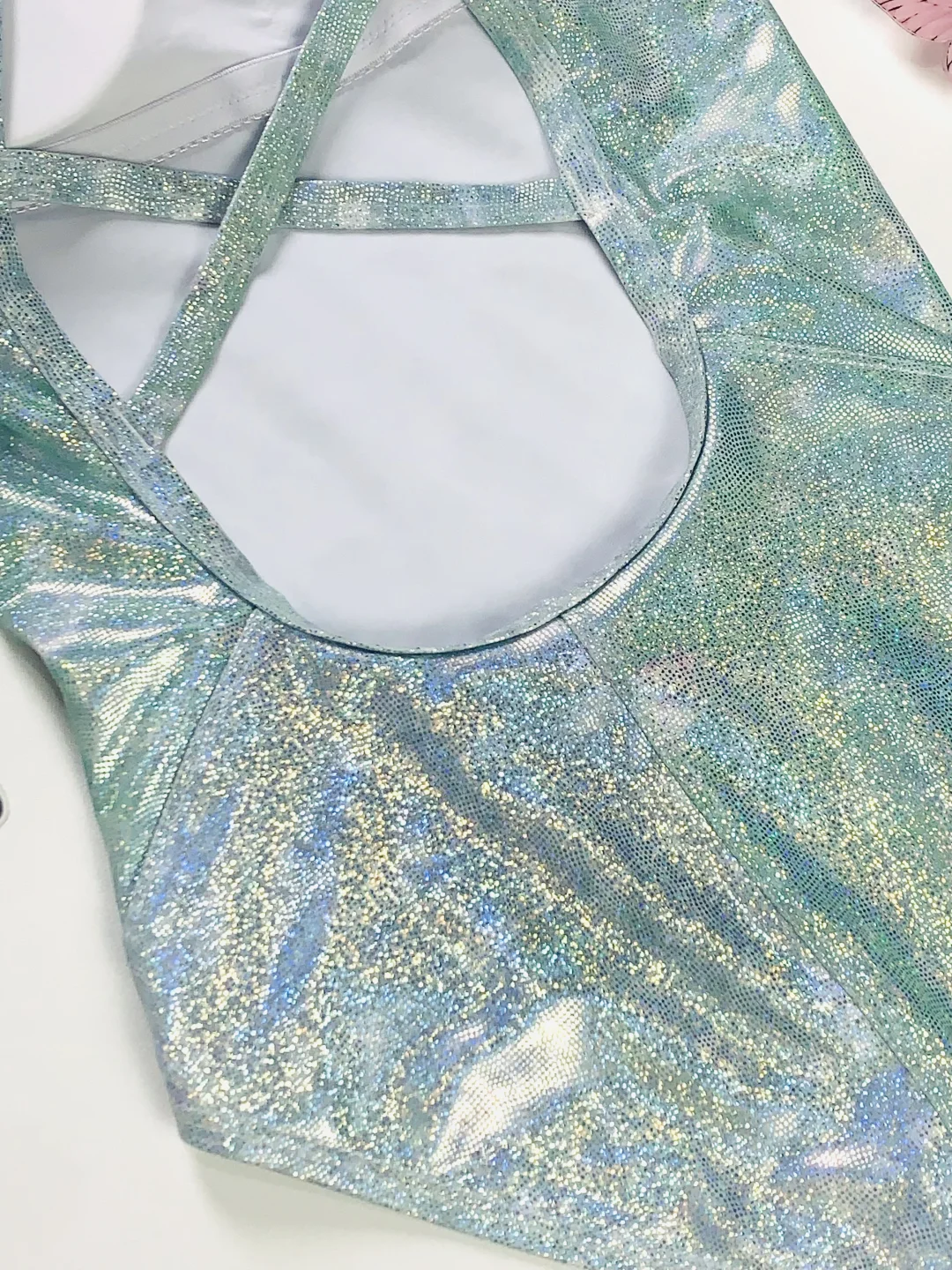 琉璃青闪钻泳衣✨戳我心巴真的好美?‍♀️