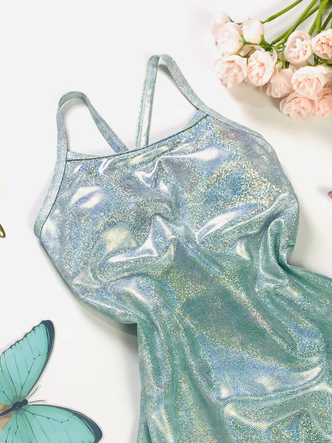 琉璃青闪钻泳衣✨戳我心巴真的好美?‍♀️