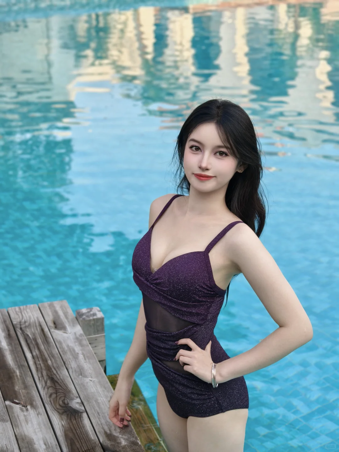 度假就是泡泳池??‍♀️ | 紫色超出片?