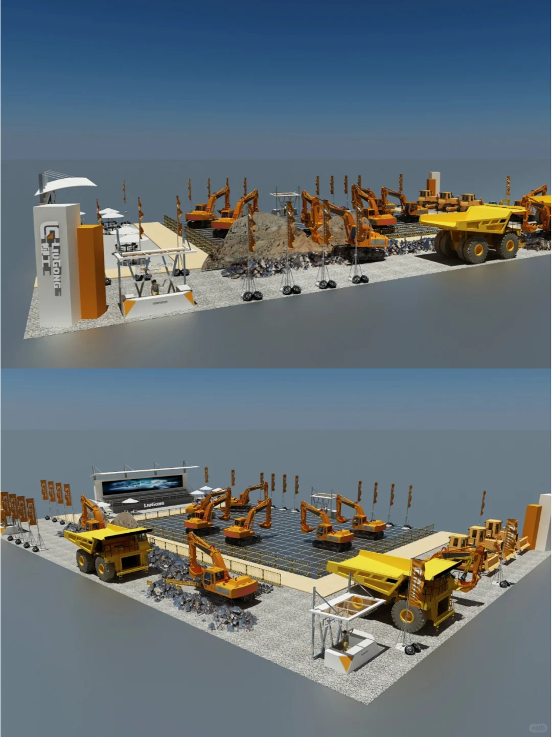 ?柳工展台：工程机械的力量美学