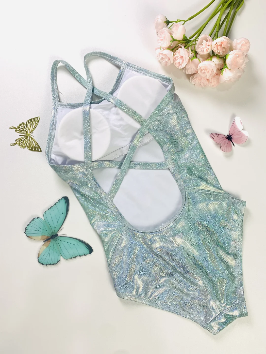 琉璃青闪钻泳衣✨戳我心巴真的好美?‍♀️