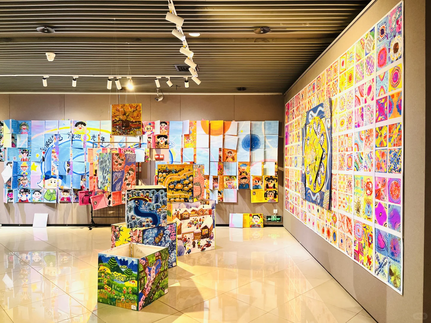 儿童美术展的展览方式太丰富了