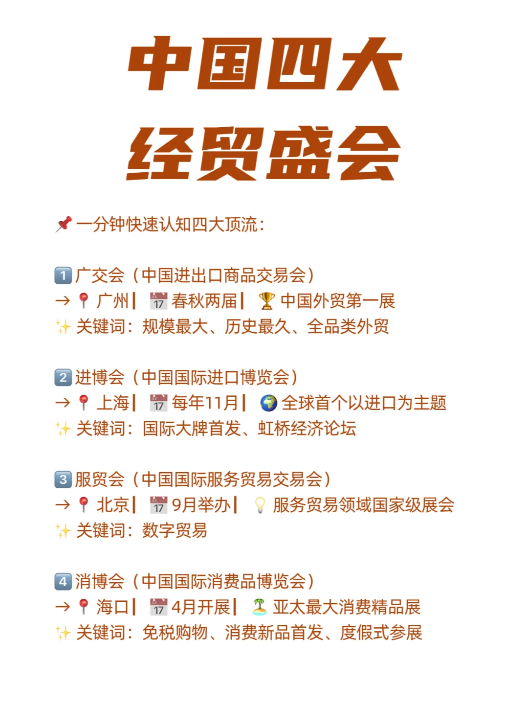 ? 中国四大经贸盛会超全解析