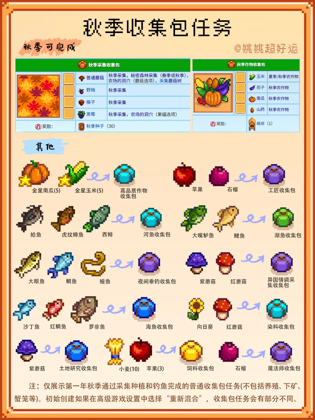 星露谷物语 秋季攻略? 新手必看