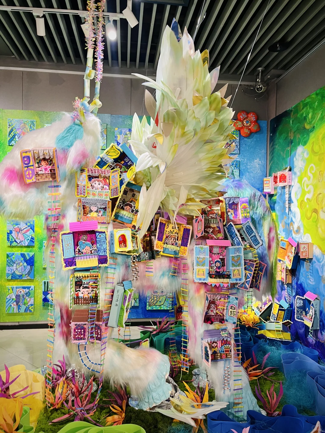 儿童美术展的展览方式太丰富了