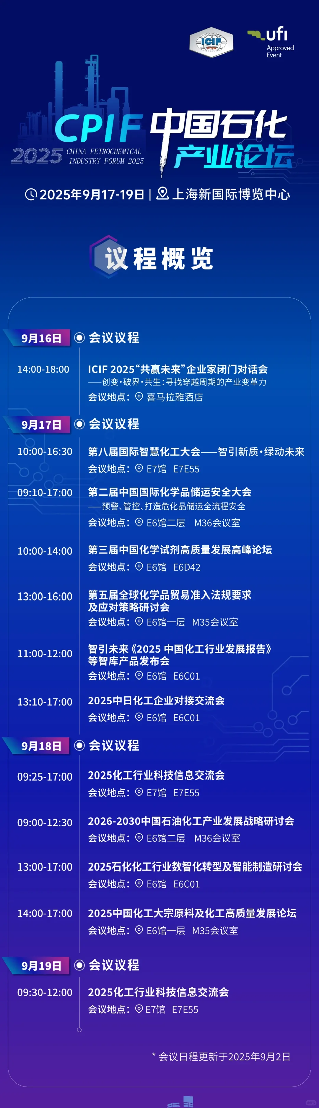 ICIFChina2025上海化工展 9.17-9.19 开幕