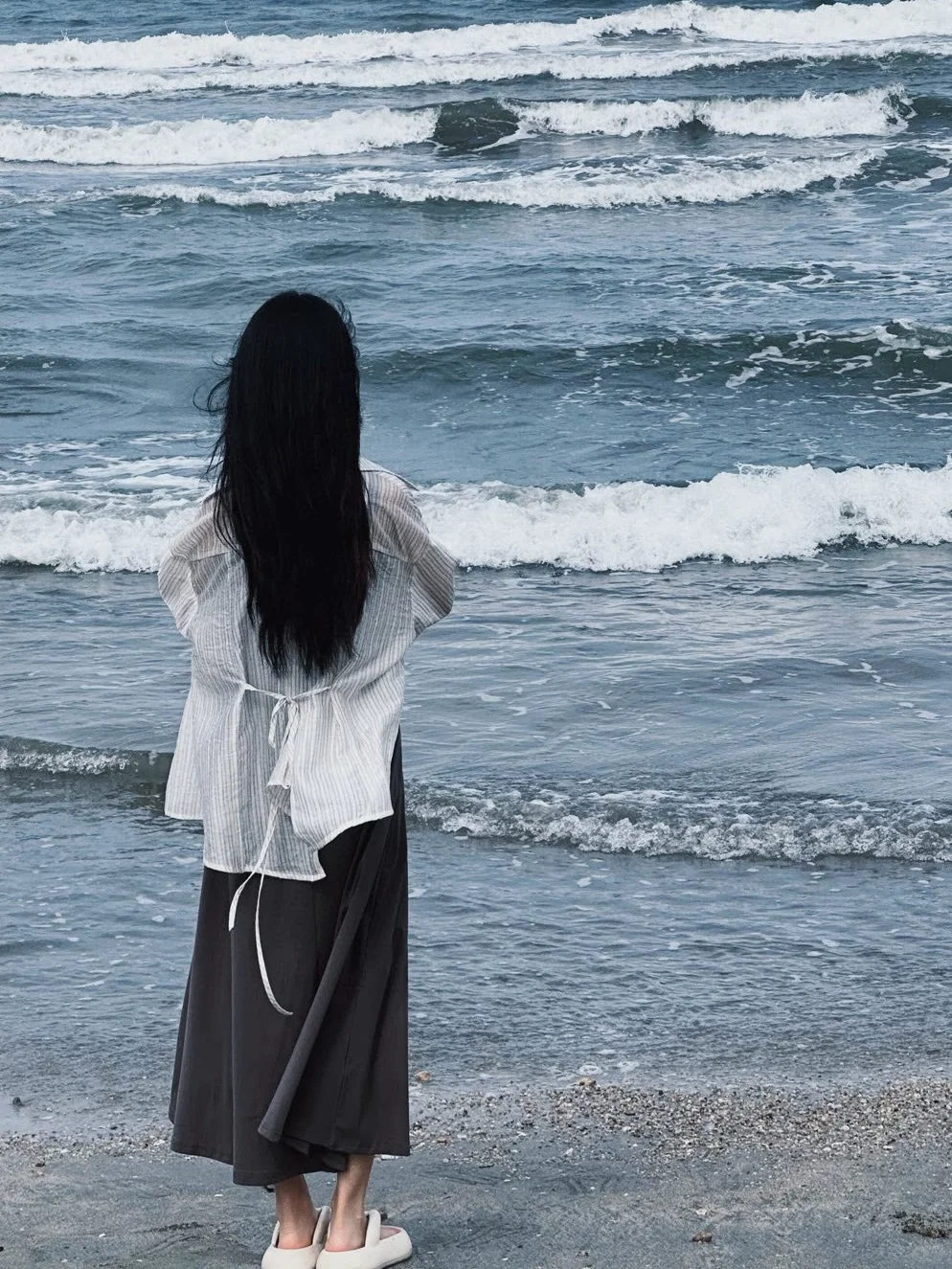 148cm.｜老娘与海?️海边显瘦战袍