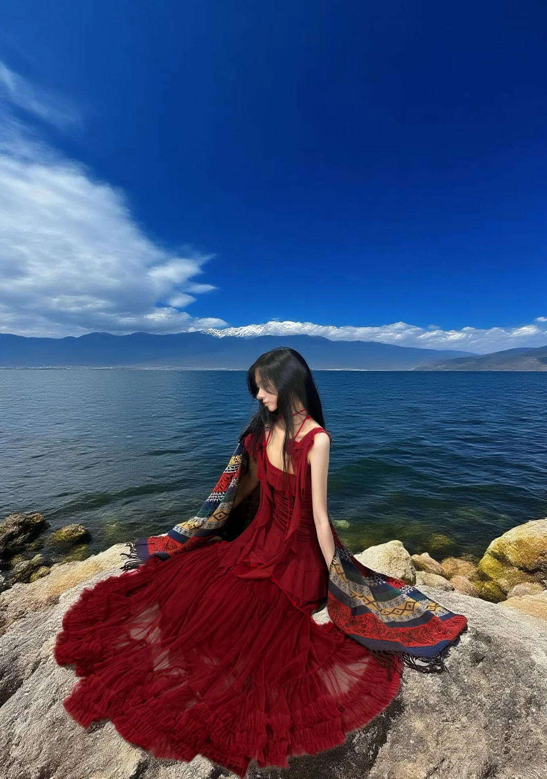 海盐玫瑰⋆.˚?༘⋆?明媚早秋红色系度假穿搭