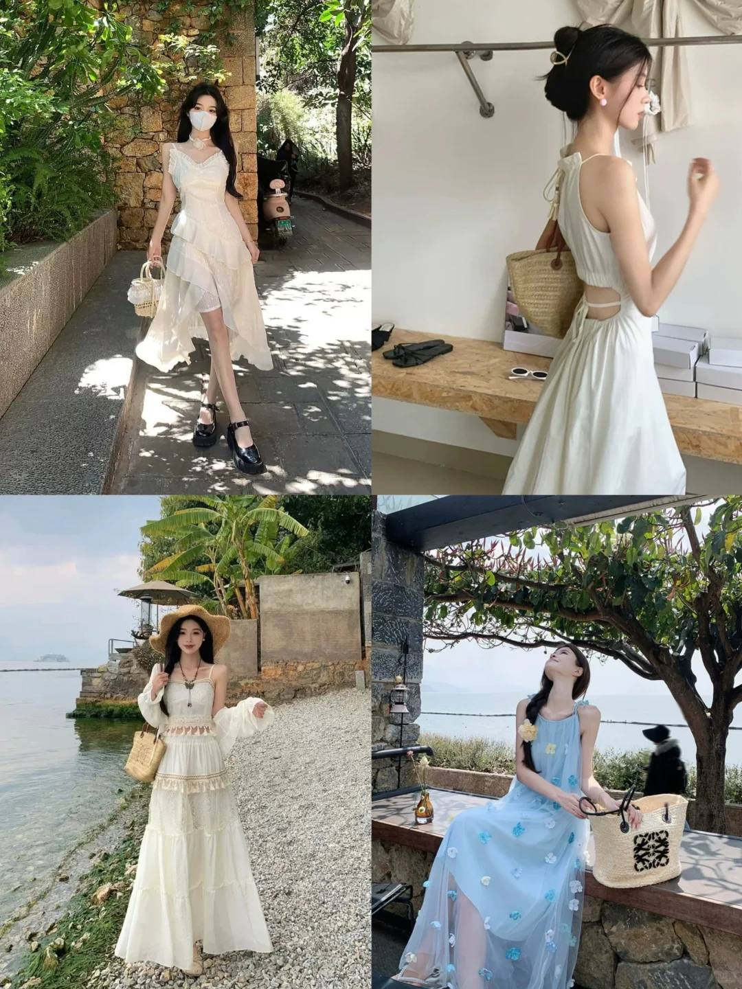 海边仙女的长裙长裙都是长裙