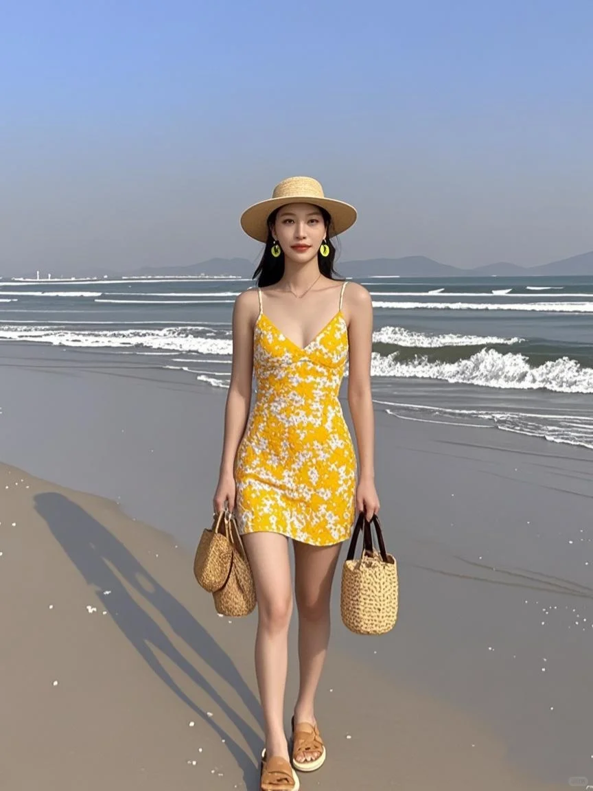 海边穿搭OOTD，尽情享受美好叭