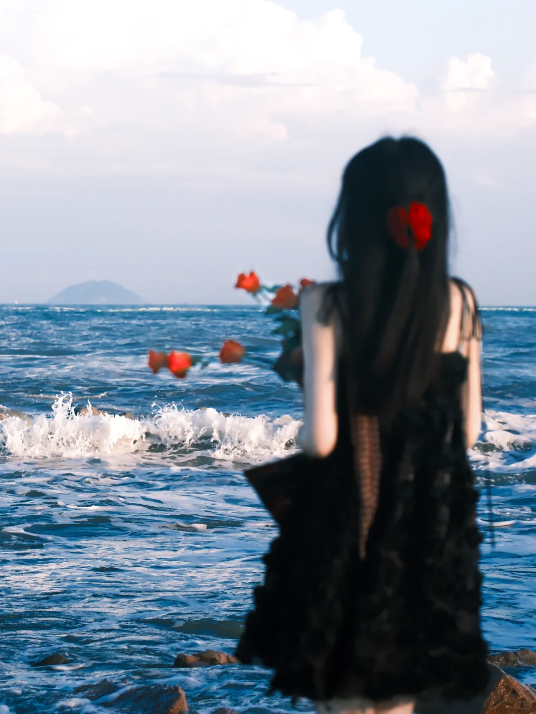 海边拍照 ｜旅行中的蓝调时刻?️不露脸氛围