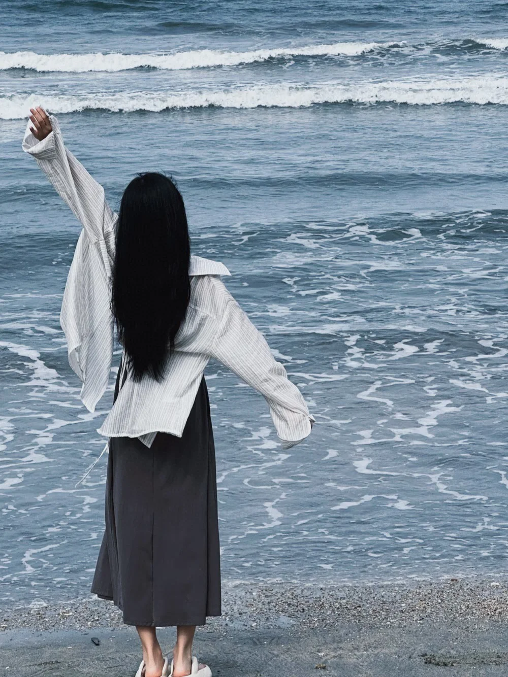 148cm.｜老娘与海?️海边显瘦战袍
