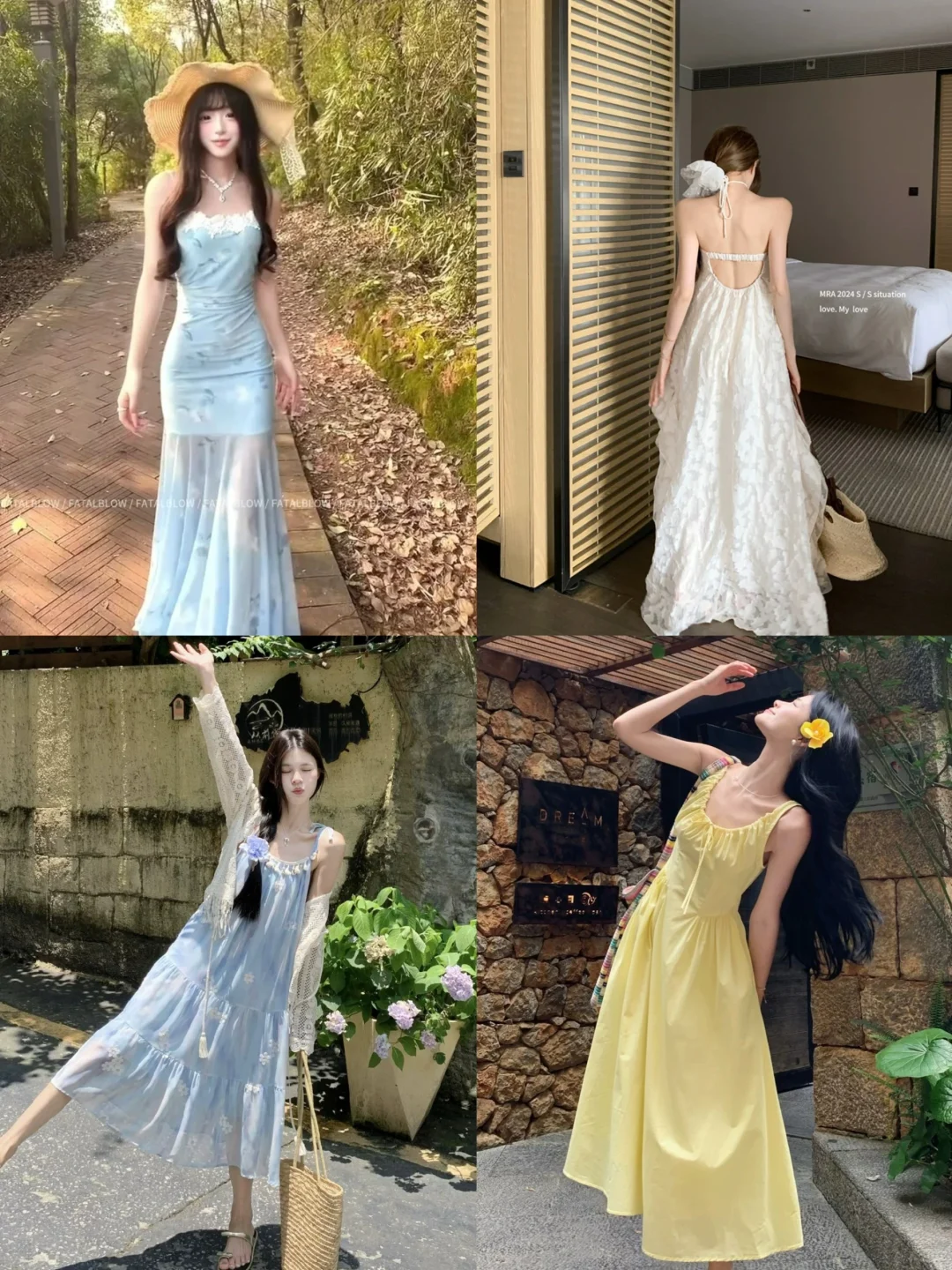 海边仙女的长裙长裙都是长裙