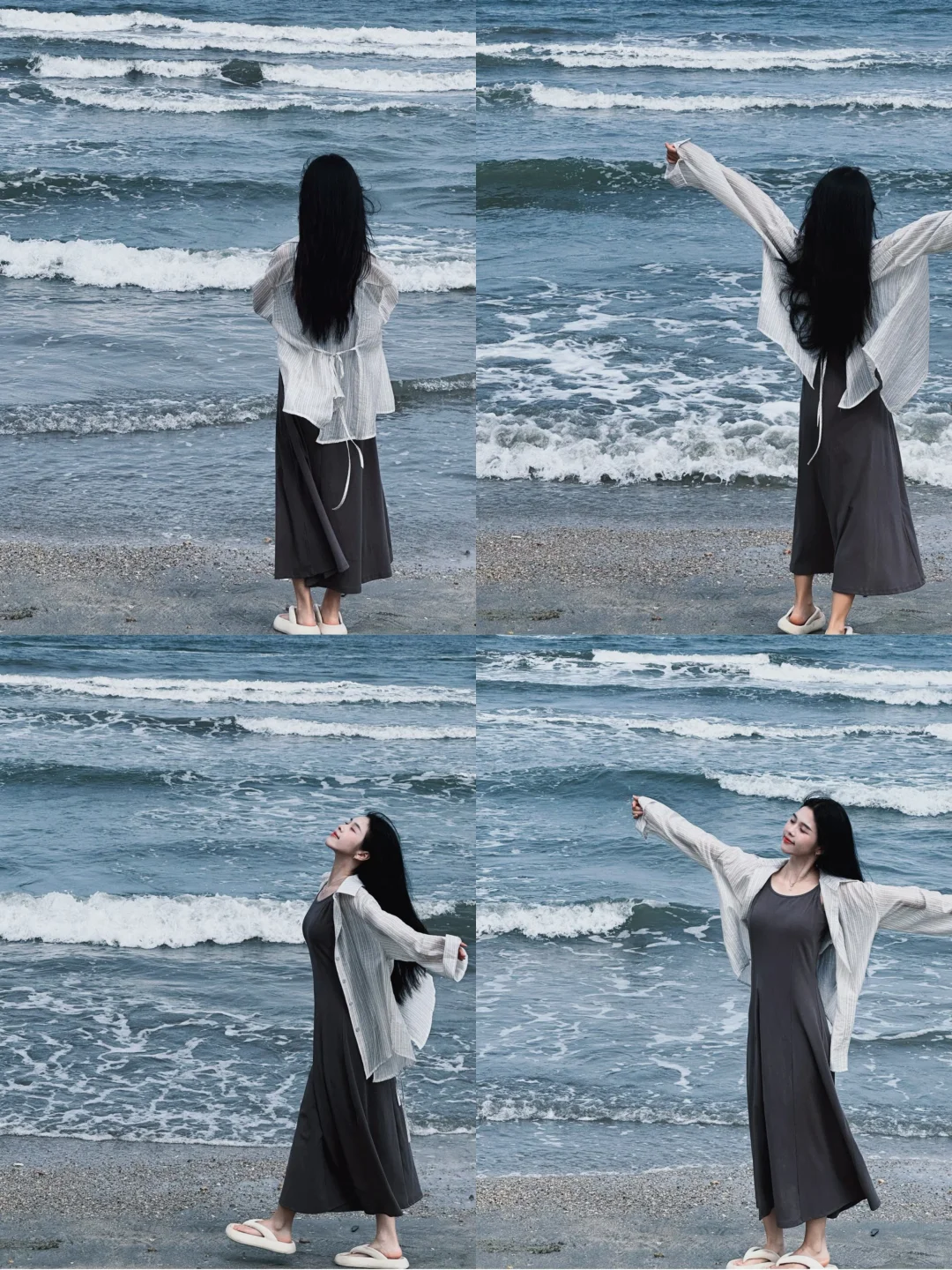 148cm.｜老娘与海?️海边显瘦战袍
