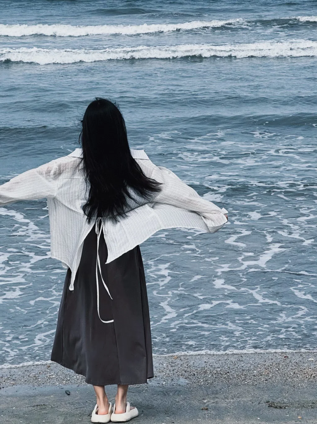 148cm.｜老娘与海?️海边显瘦战袍