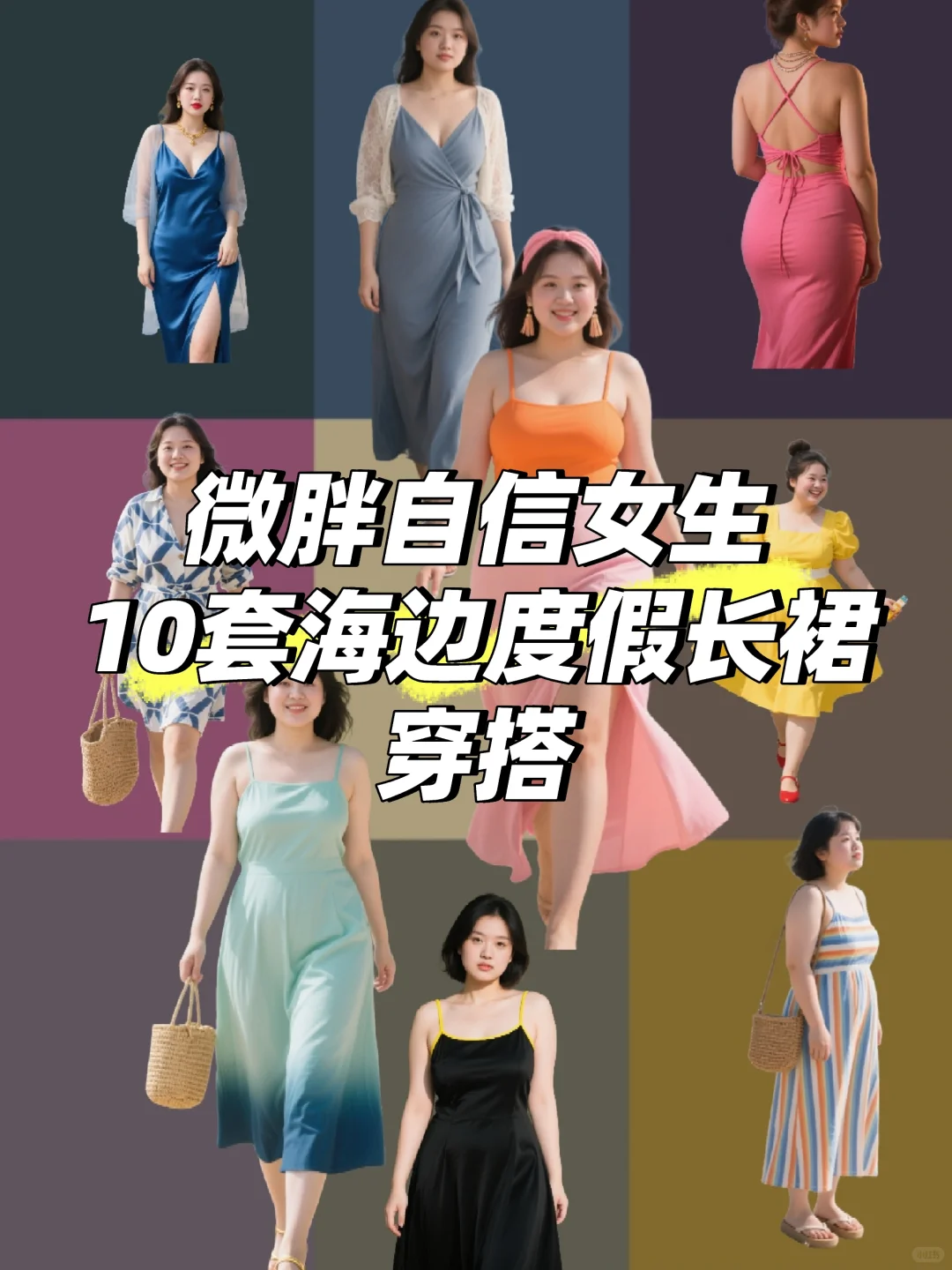 140斤微胖穿搭|10海边长裙度假穿搭气质自信