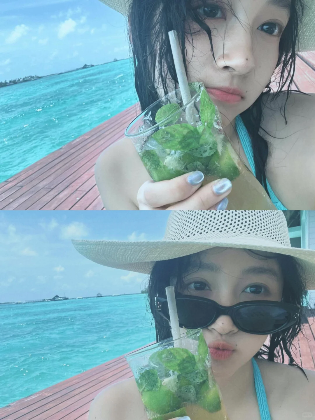 关晓彤晒海边度假美照?美好身材咝哈咝哈?