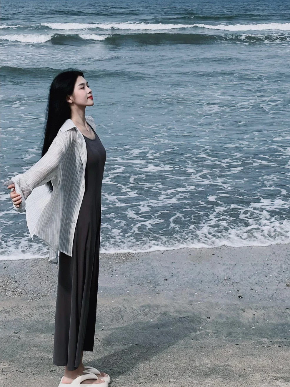 148cm.｜老娘与海?️海边显瘦战袍