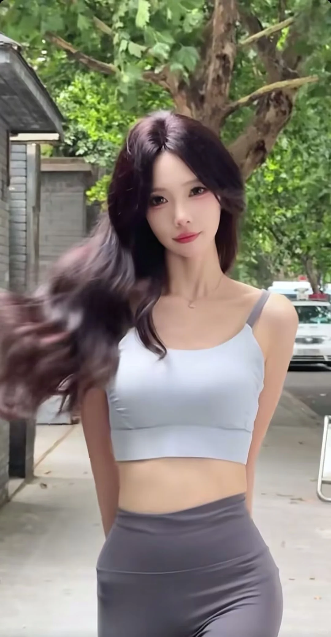 美女网红瑜伽服身材