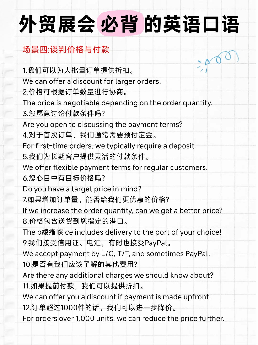 外贸展会必备的英语口语，必须存下！