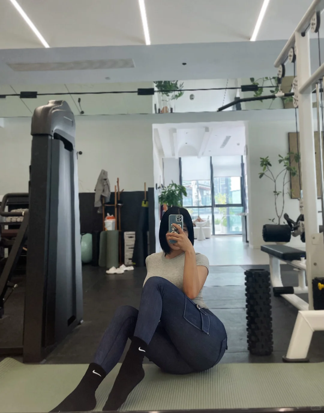 超酷的牛仔瑜伽裤 mitaogir蜜桃女孩