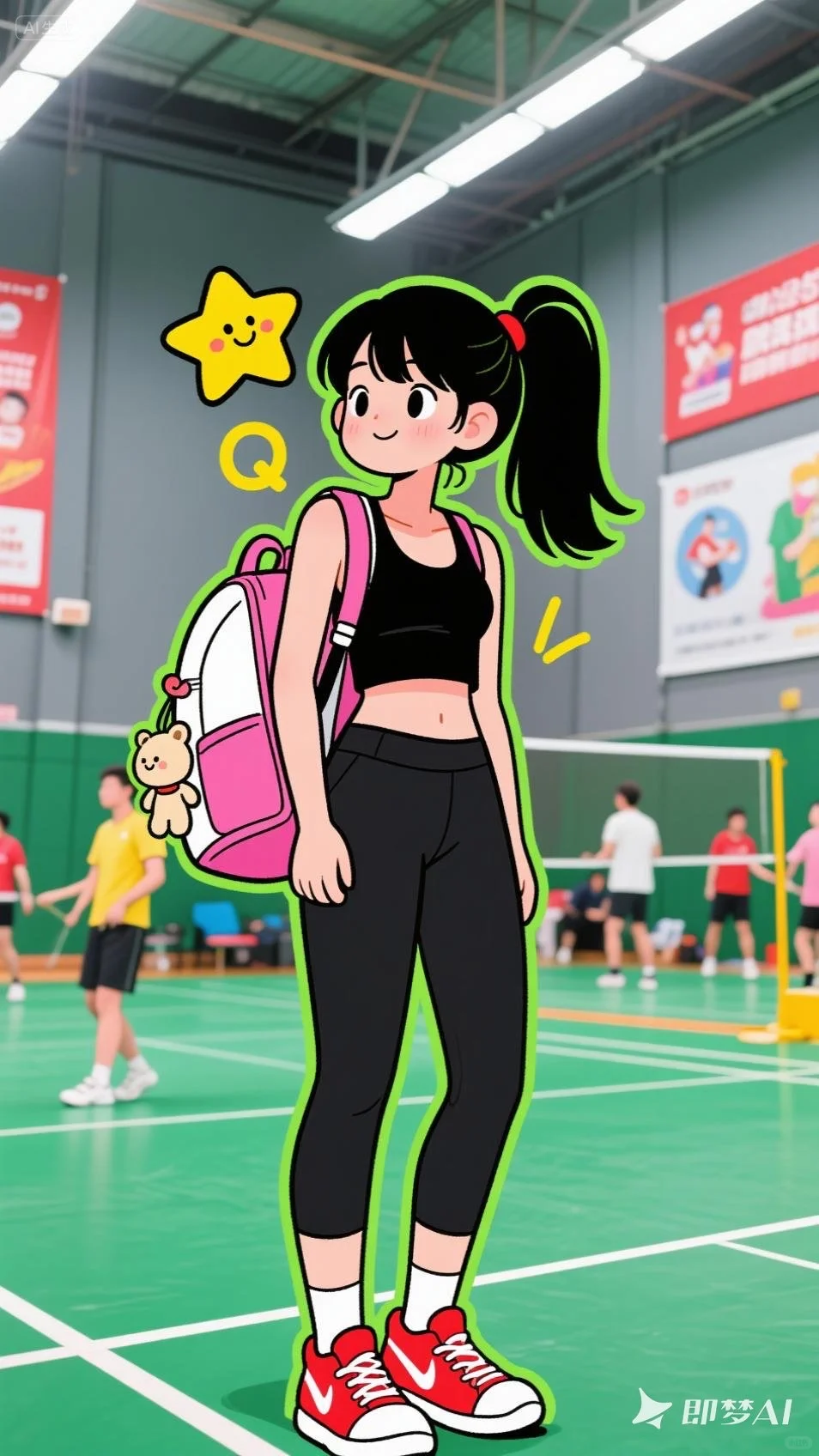 瑜伽裤+羽毛球=快乐double！