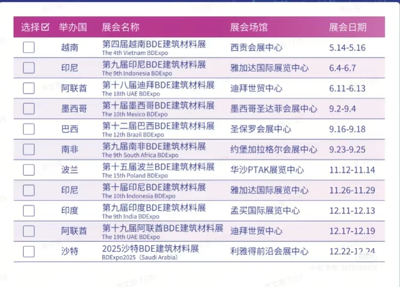 建材行业迪拜展来啦～
