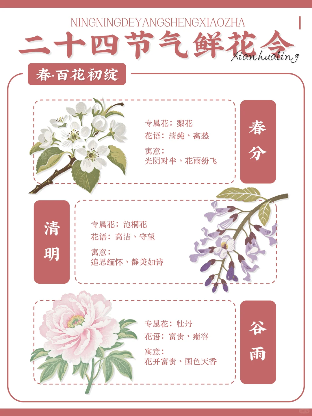 ?古人留给我们的浪漫｜二十四节气鲜花令?