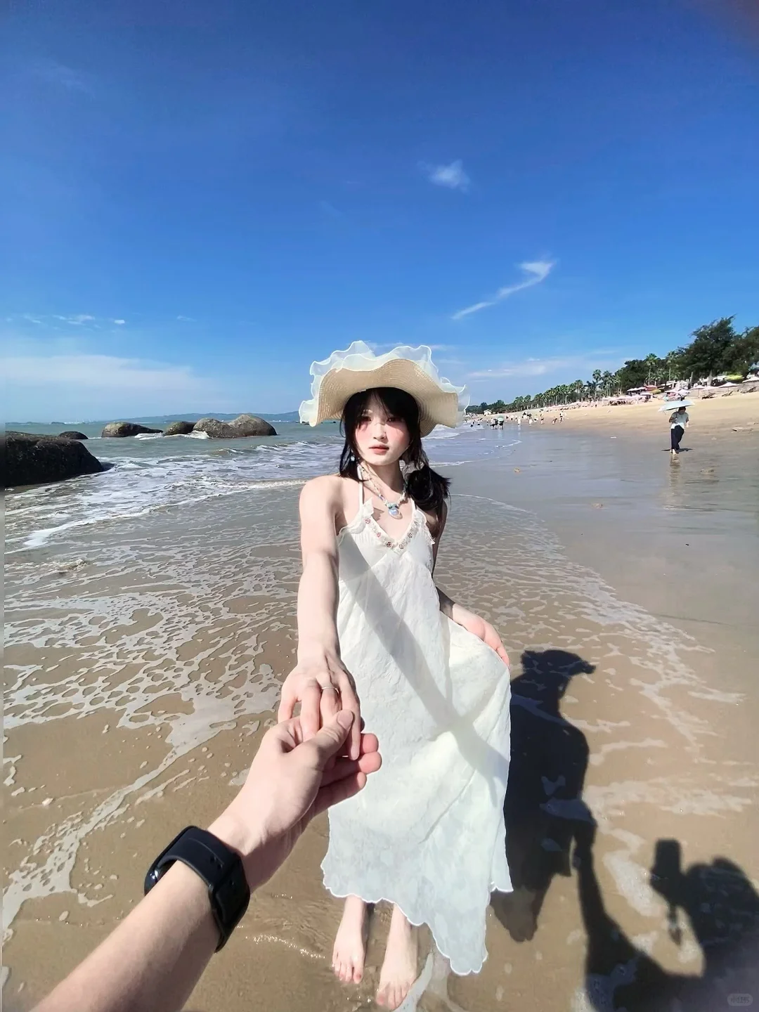 海边拍照姿势！