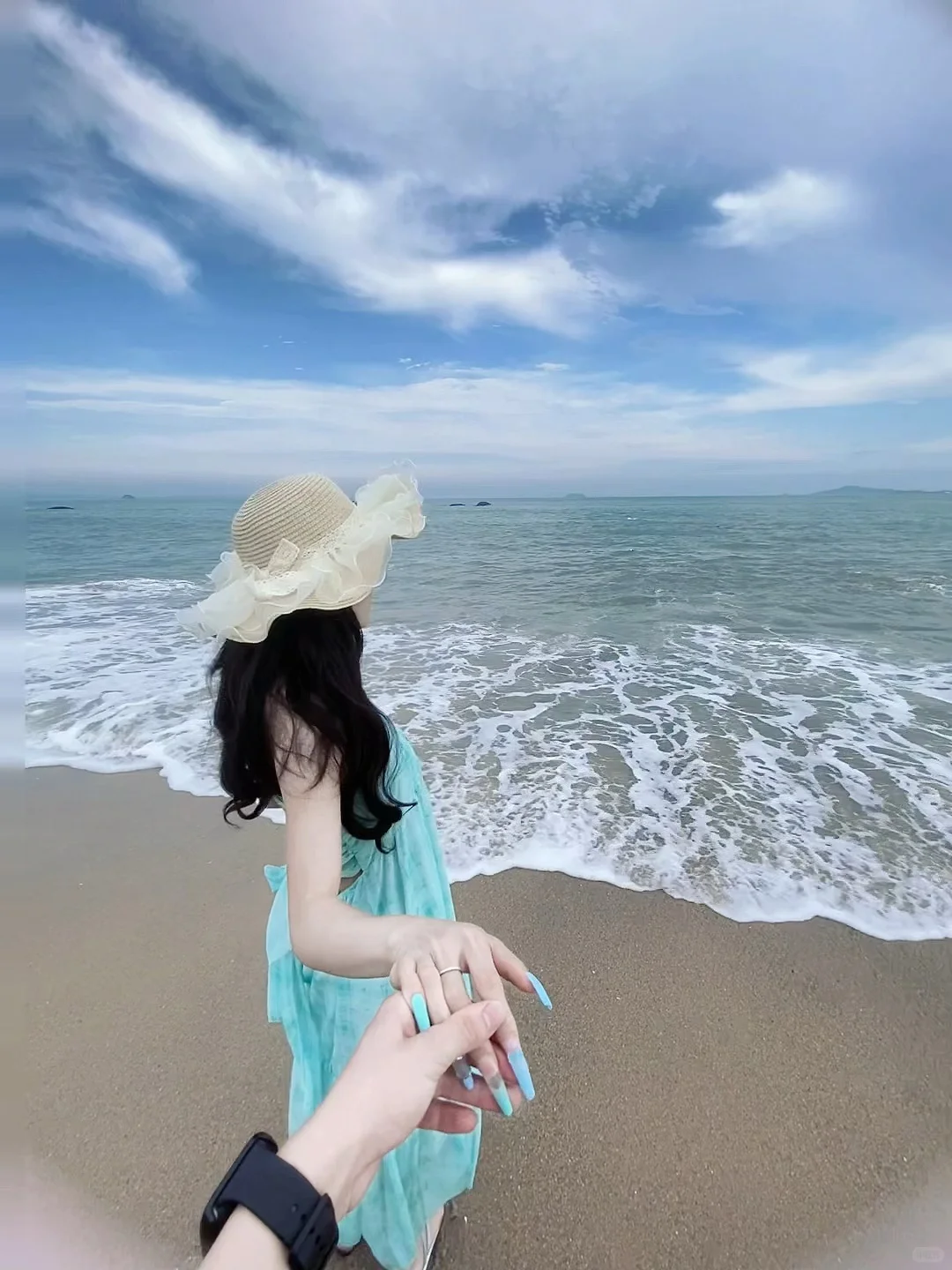 海边拍照姿势！